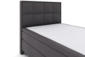 Select No 4 Komplett Sengepakke 140x200 Fast/Medium - Mørkegrå/Sølvben - Møbler - Senger - Komplett sengepakke