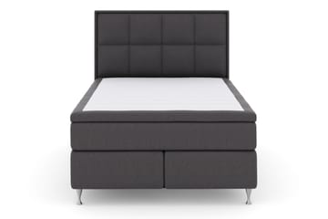 Select No 4 Komplett Sengepakke 140x200 Fast/Medium - Mørkegrå/Sølvben - Møbler - Senger - Komplett sengepakke