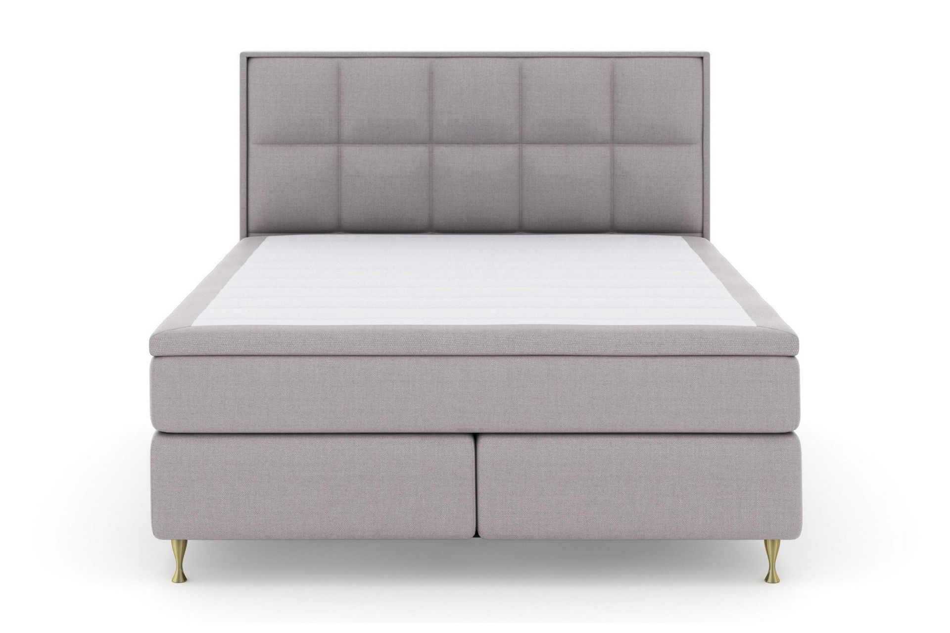 Select No 4 Komplett Sengepakke 160x200 Fast - Lysegrå/Gullben