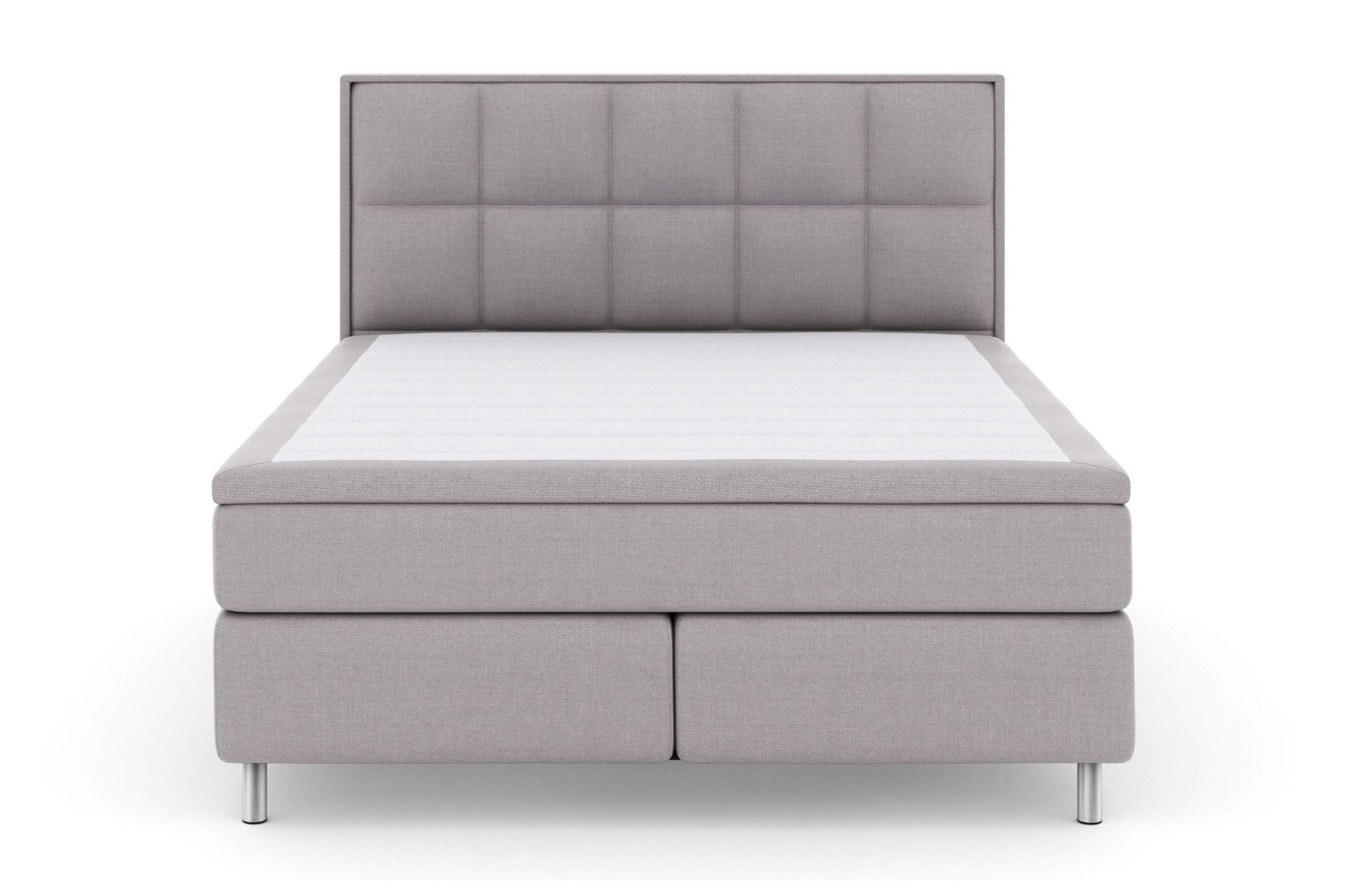 Select No 4 Komplett Sengepakke 160x200 Fast - Lysegrå/Metallben