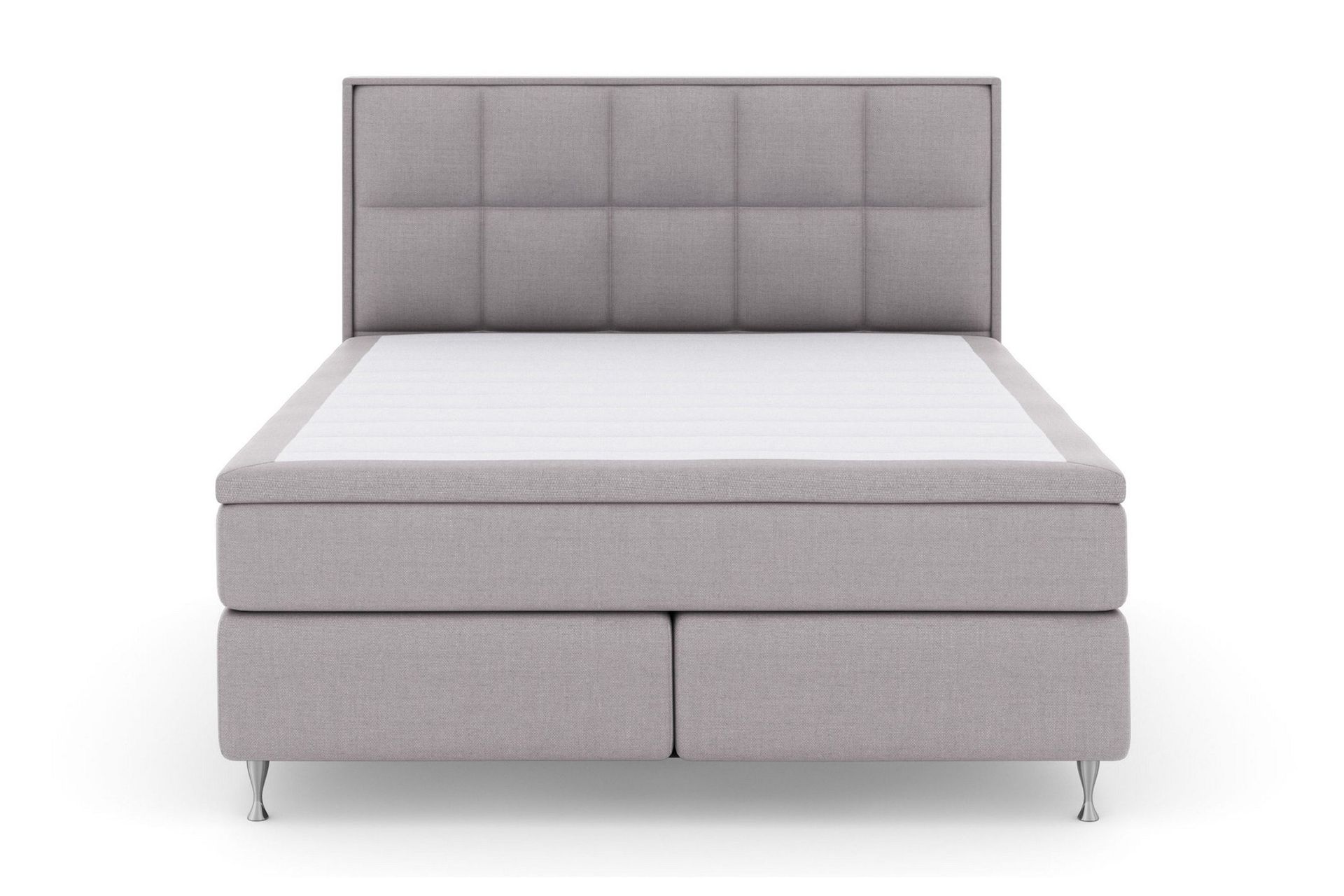 Select No 4 Komplett Sengepakke 160x200 Fast - Lysegrå/Sølvben