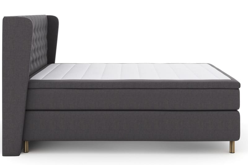 Select No 4 Komplett Sengepakke 160x200 Fast/Medium - Mørkegrå/Kobberben - Møbler - Senger - Komplett sengepakke