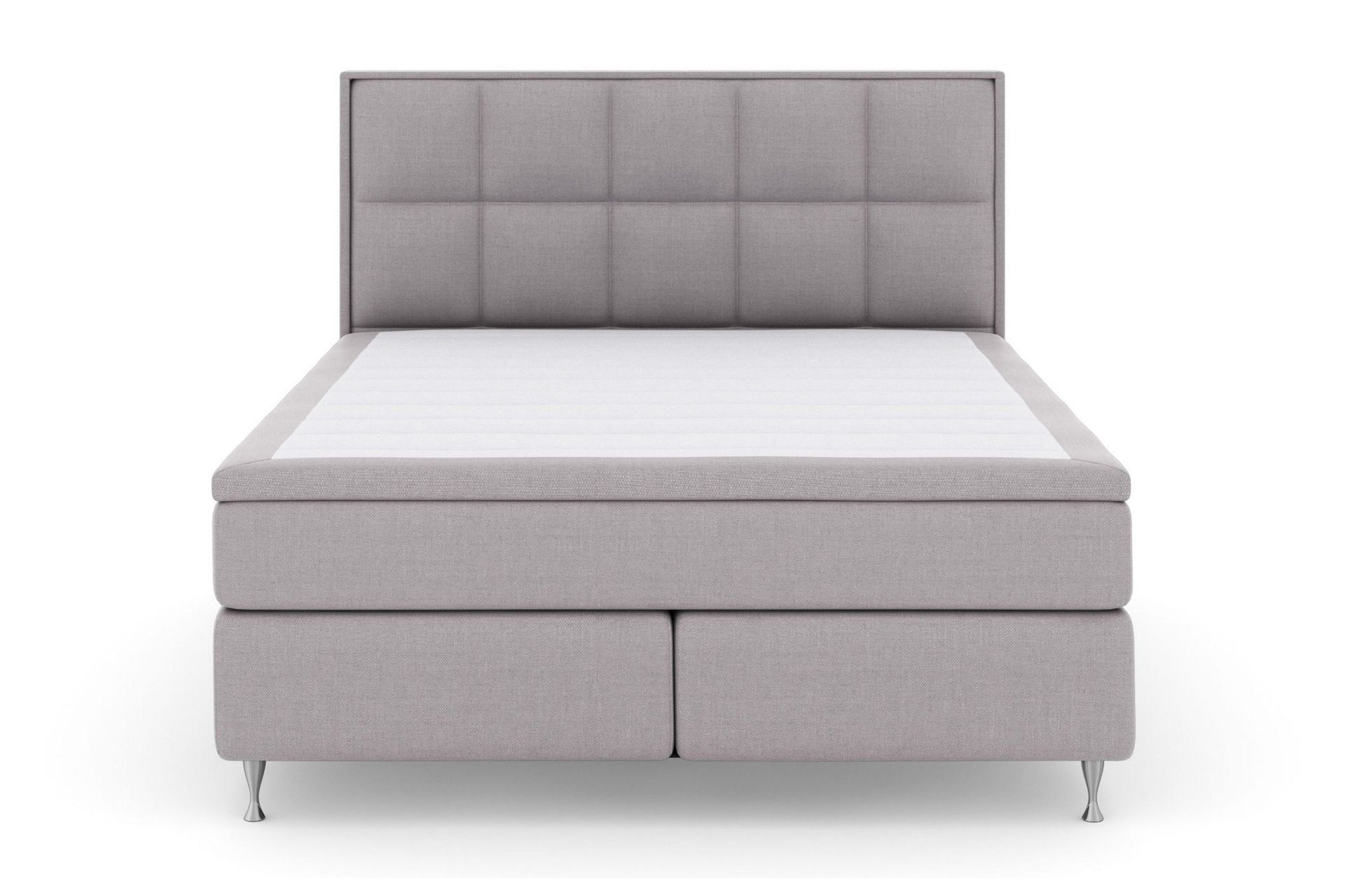 Select No 4 Komplett Sengepakke 160x200 Medium - Lysegrå/Sølvben