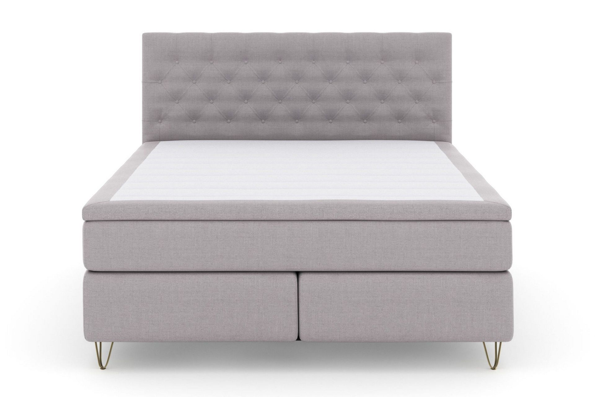 Select No 4 Komplett Sengepakke 160x200 Medium - Lysegrå/V-formede Metallben