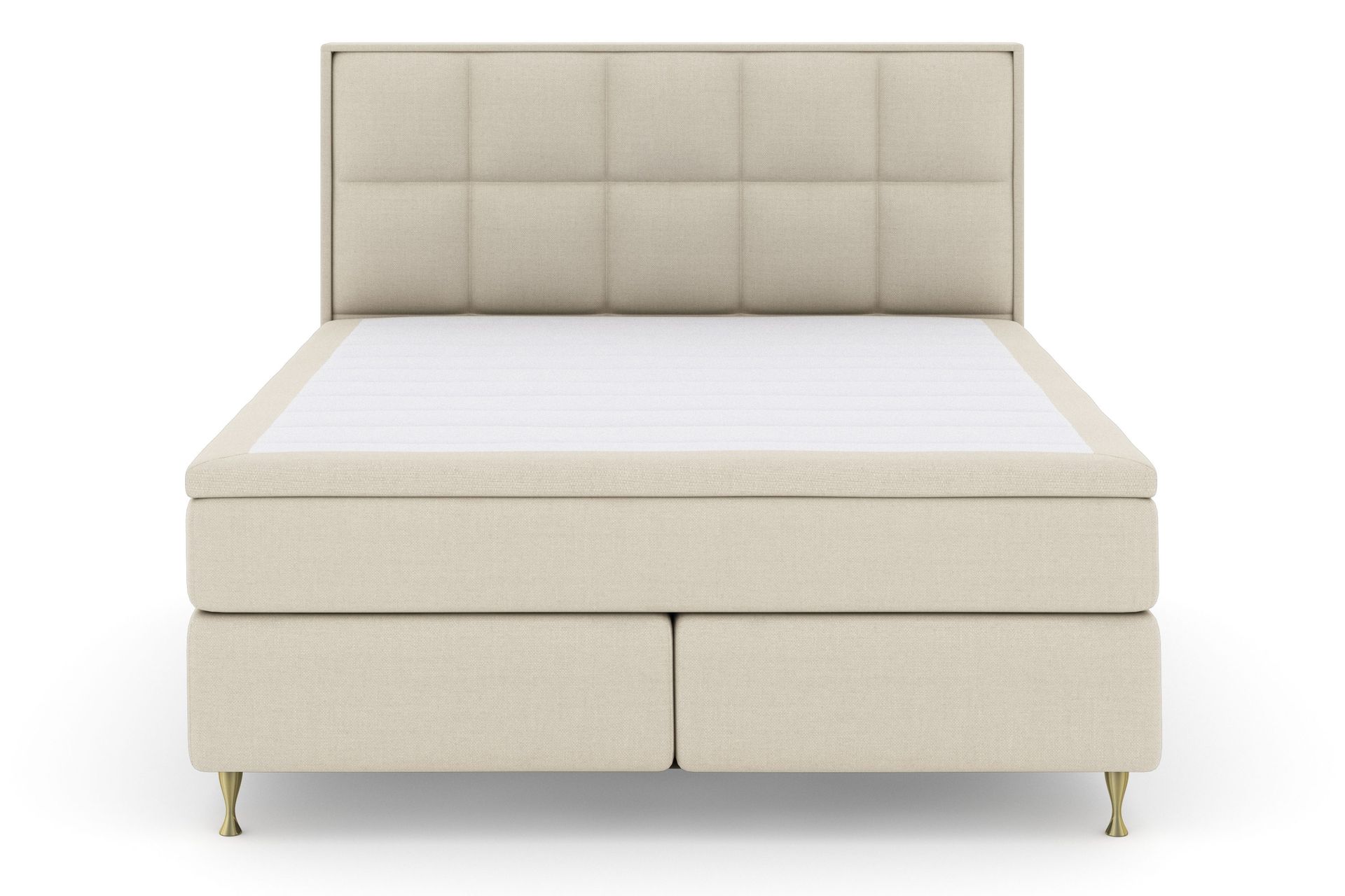 Select No 4 Komplett Sengepakke 180x200 Fast - Beige/Gullben