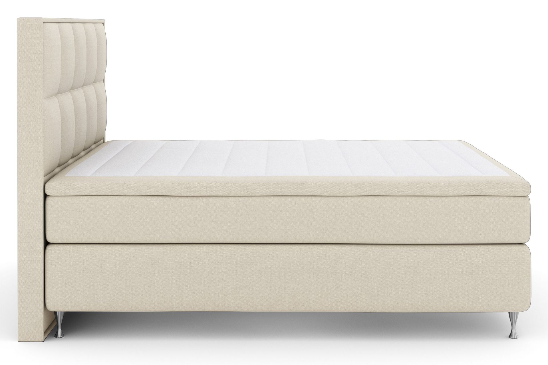 Select No 4 Komplett Sengepakke 180x200 Fast - Beige/Sølvben