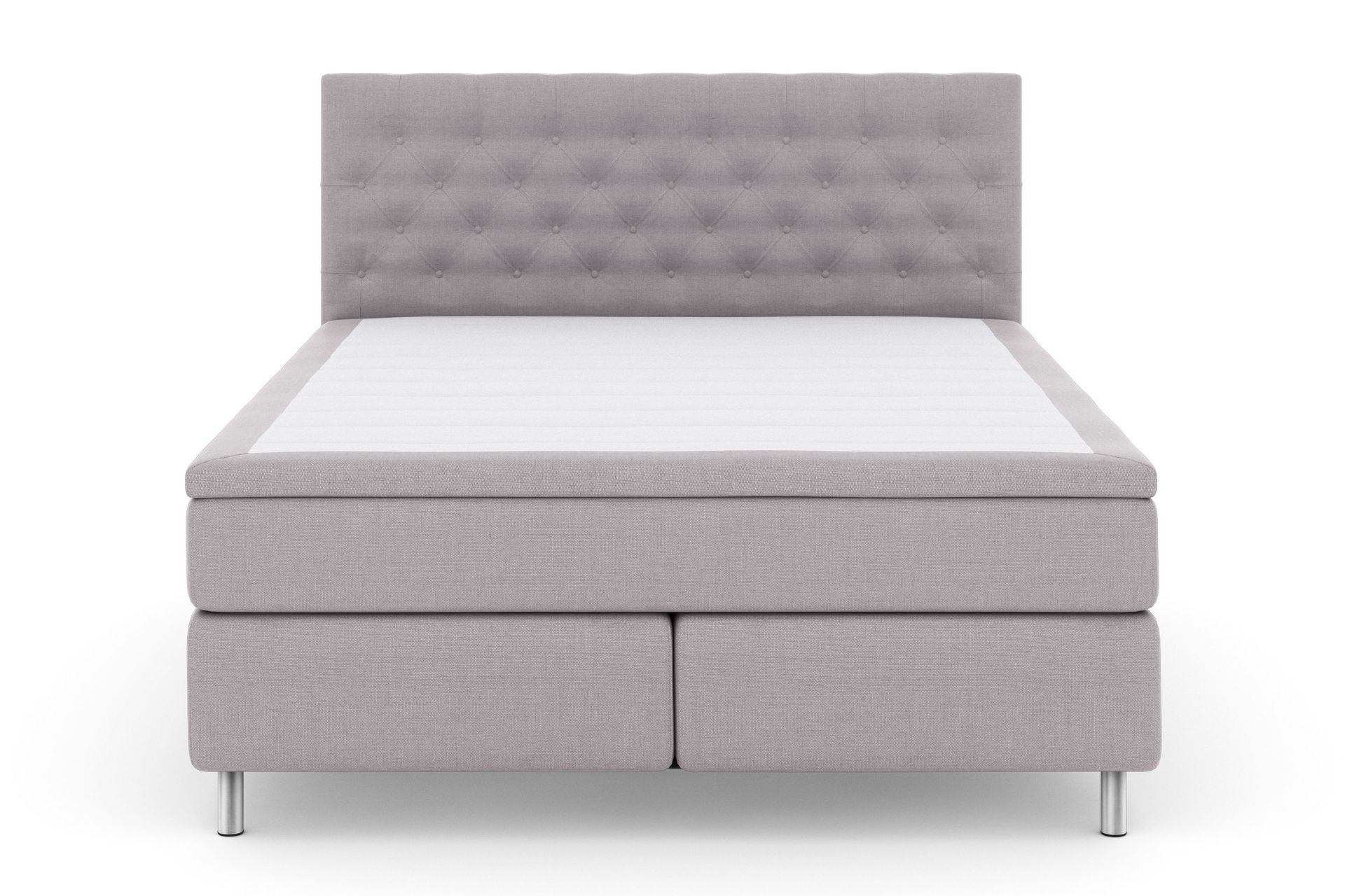 Select No 4 Komplett Sengepakke 180x200 Fast - Lysegrå/Metallben