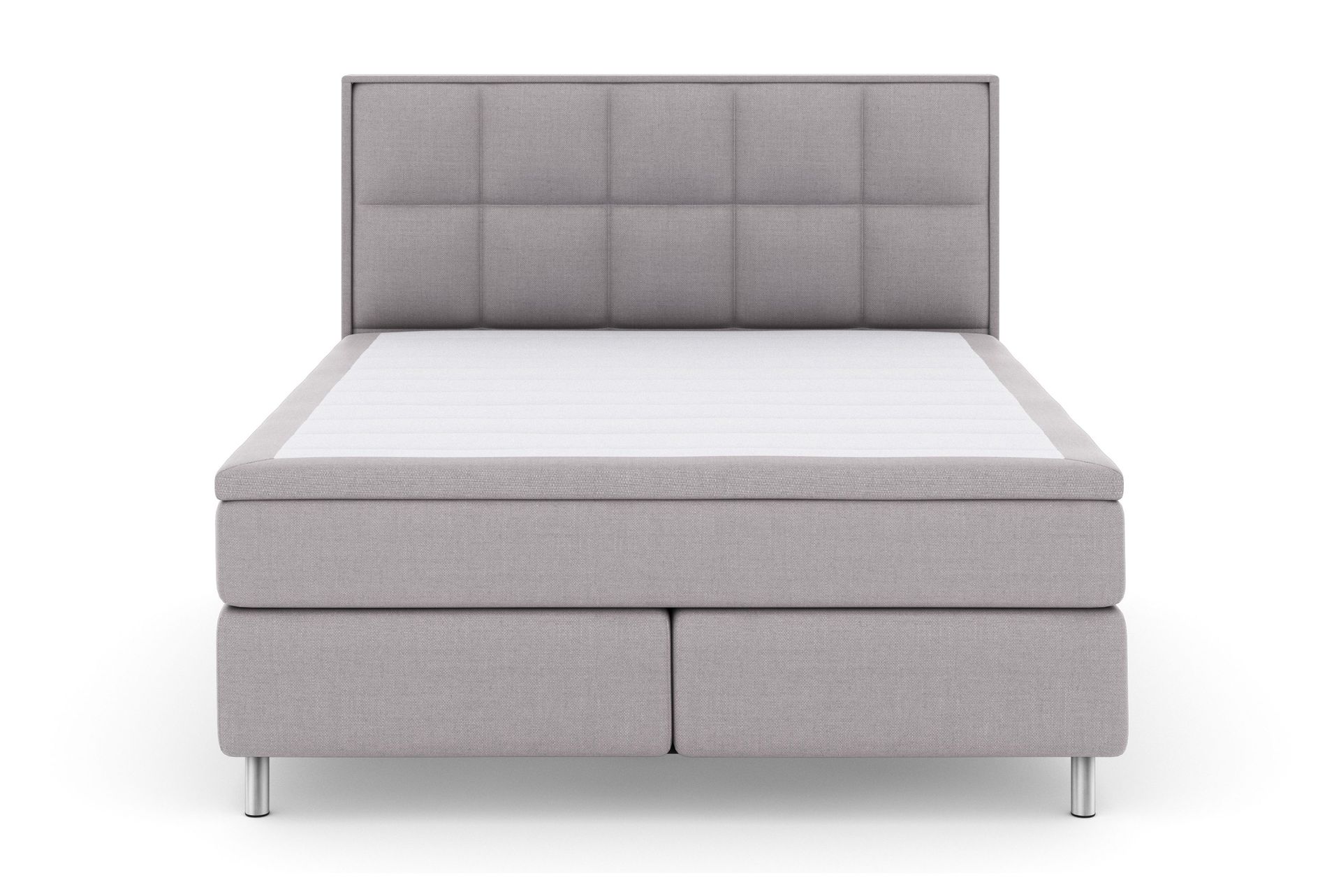 Select No 4 Komplett Sengepakke 180x200 Fast - Lysegrå/Metallben