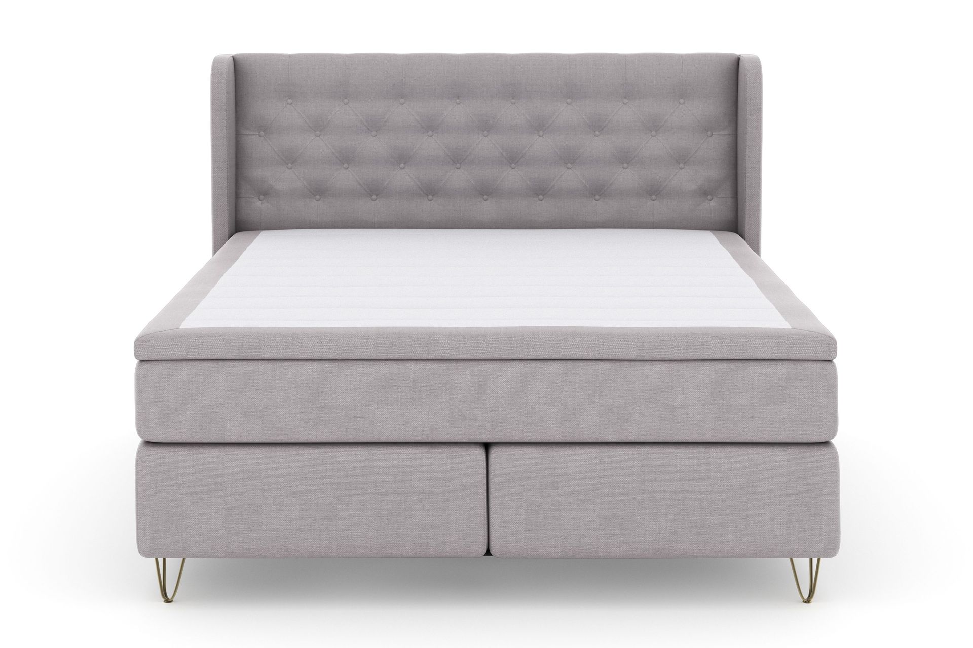Select No 4 Komplett Sengepakke 180x200 Fast - Lysegrå/V-formede Metallben