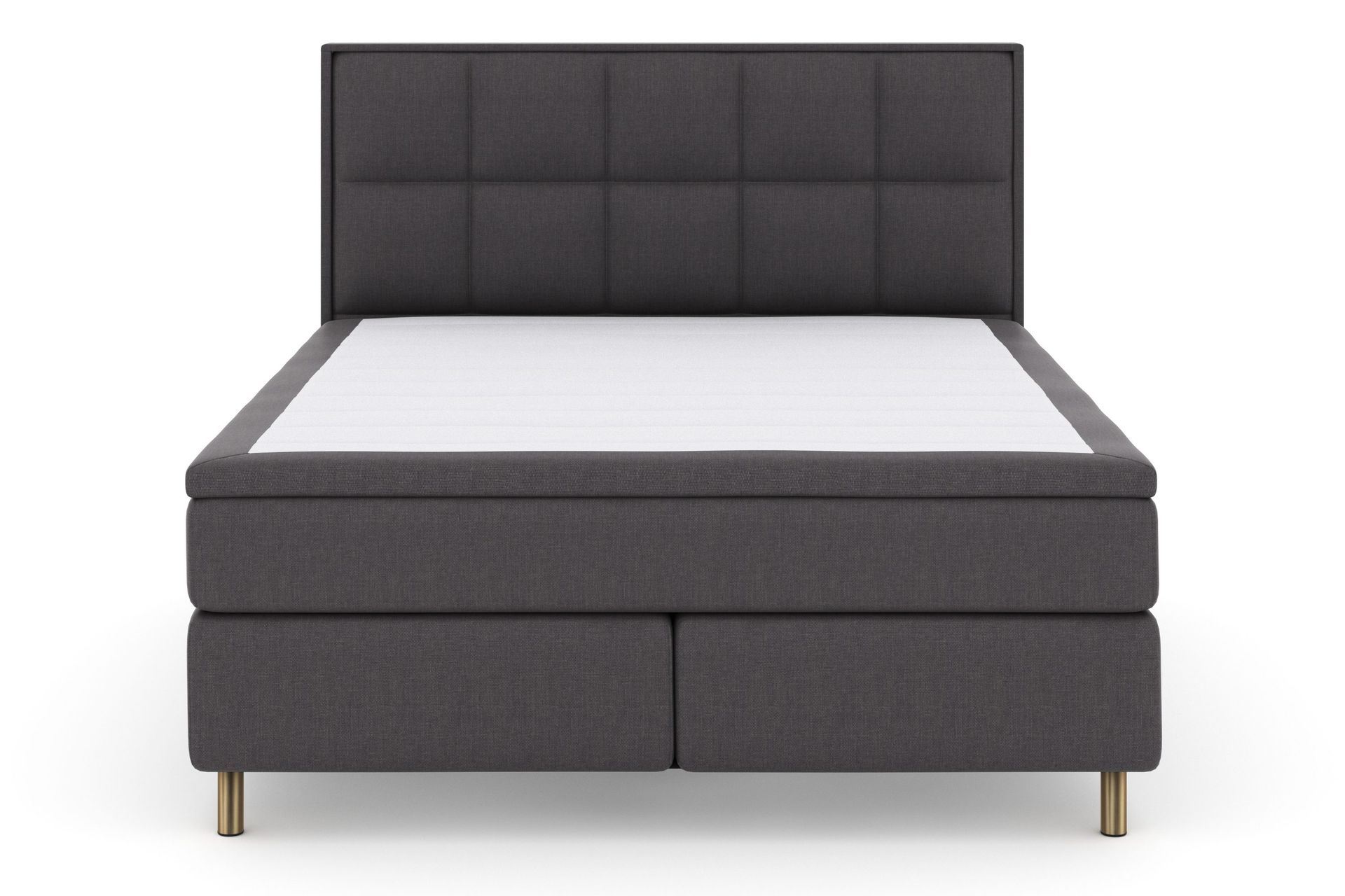 Select No 4 Komplett Sengepakke 180x200 Fast - Mørkegrå/Kobberben
