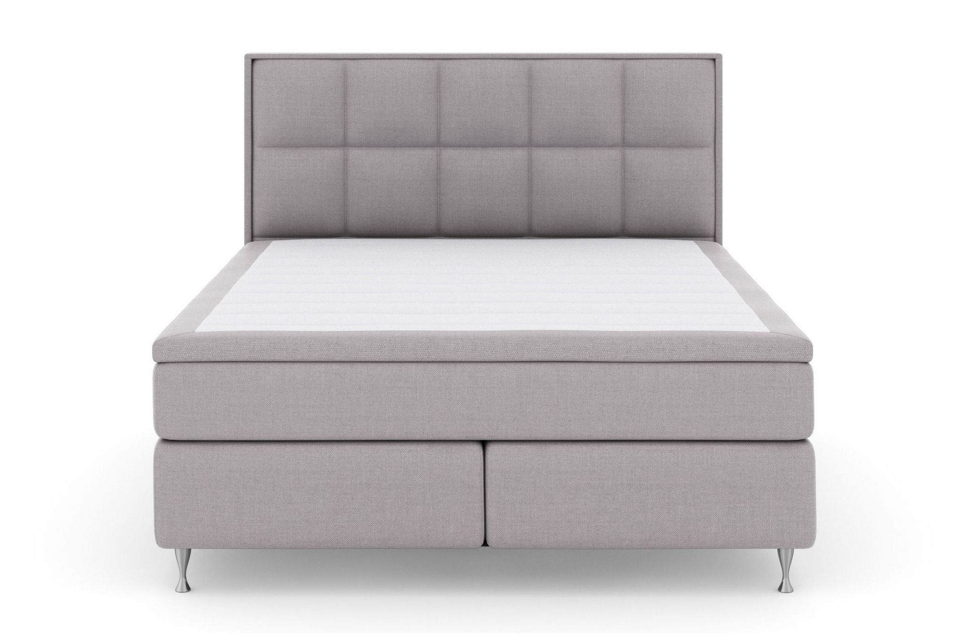 Select No 4 Komplett Sengepakke 180x200 Fast/Medium - Lysegrå/Sølvben