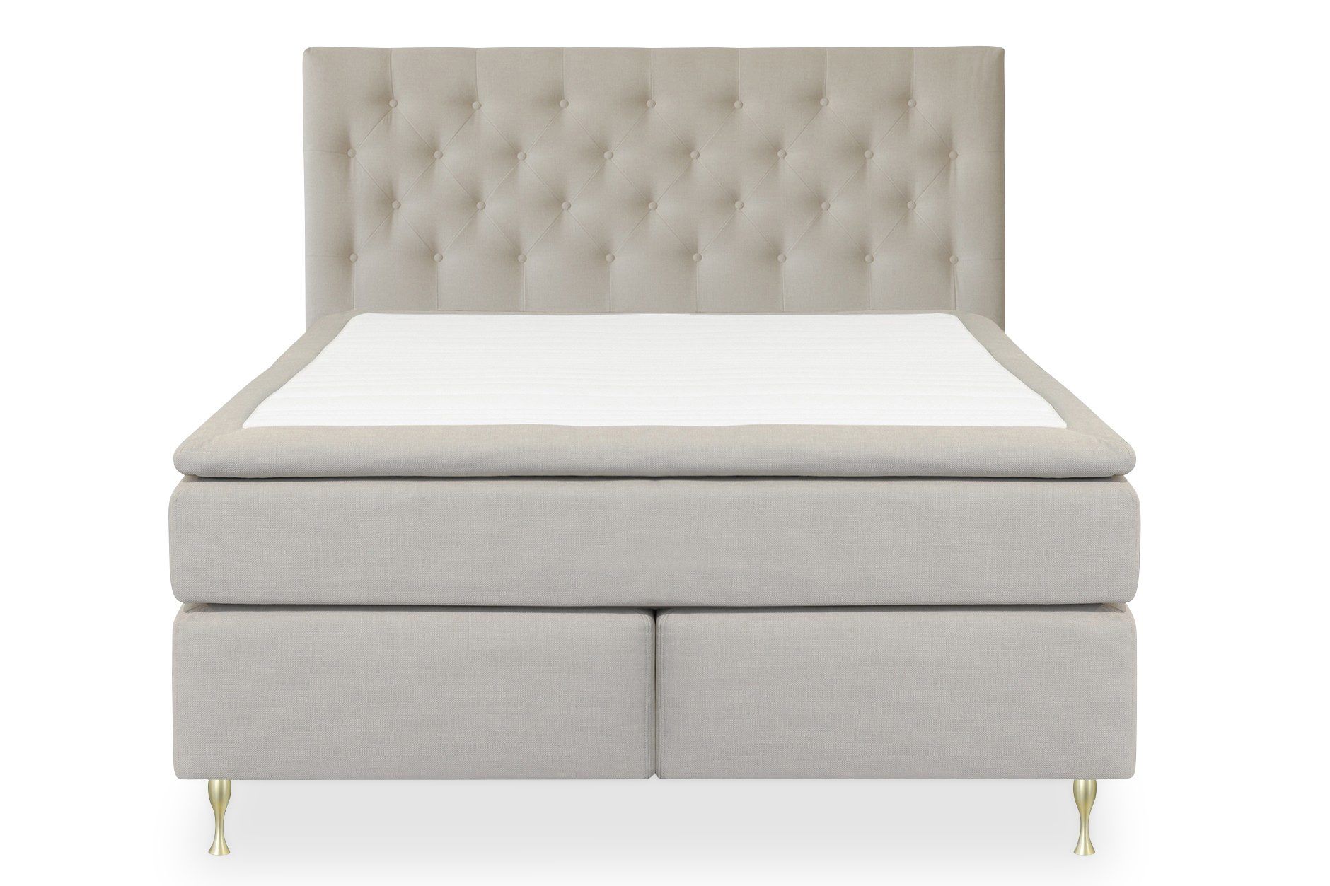 Select No 4 Kontinentalseng 180x200 Fast - Beige/Gullben