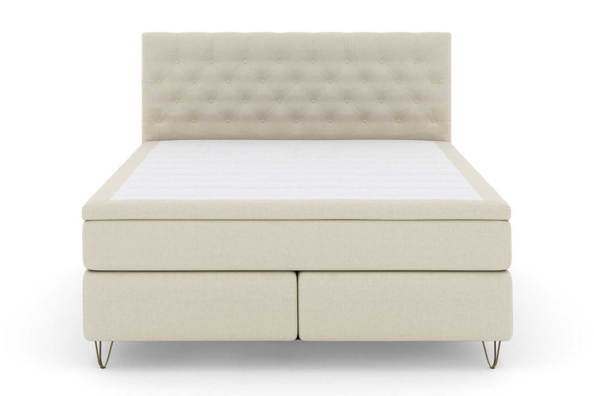 Select No 4 Kontinentalseng 180x200 Fast/Medium - Beige/V-formede Metallben