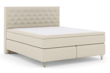Select No 4 Kontinentalseng 210x210 Fast/Medium - Beige/V-formede Metallben - Møbler - Senger - Kontinentalsenger