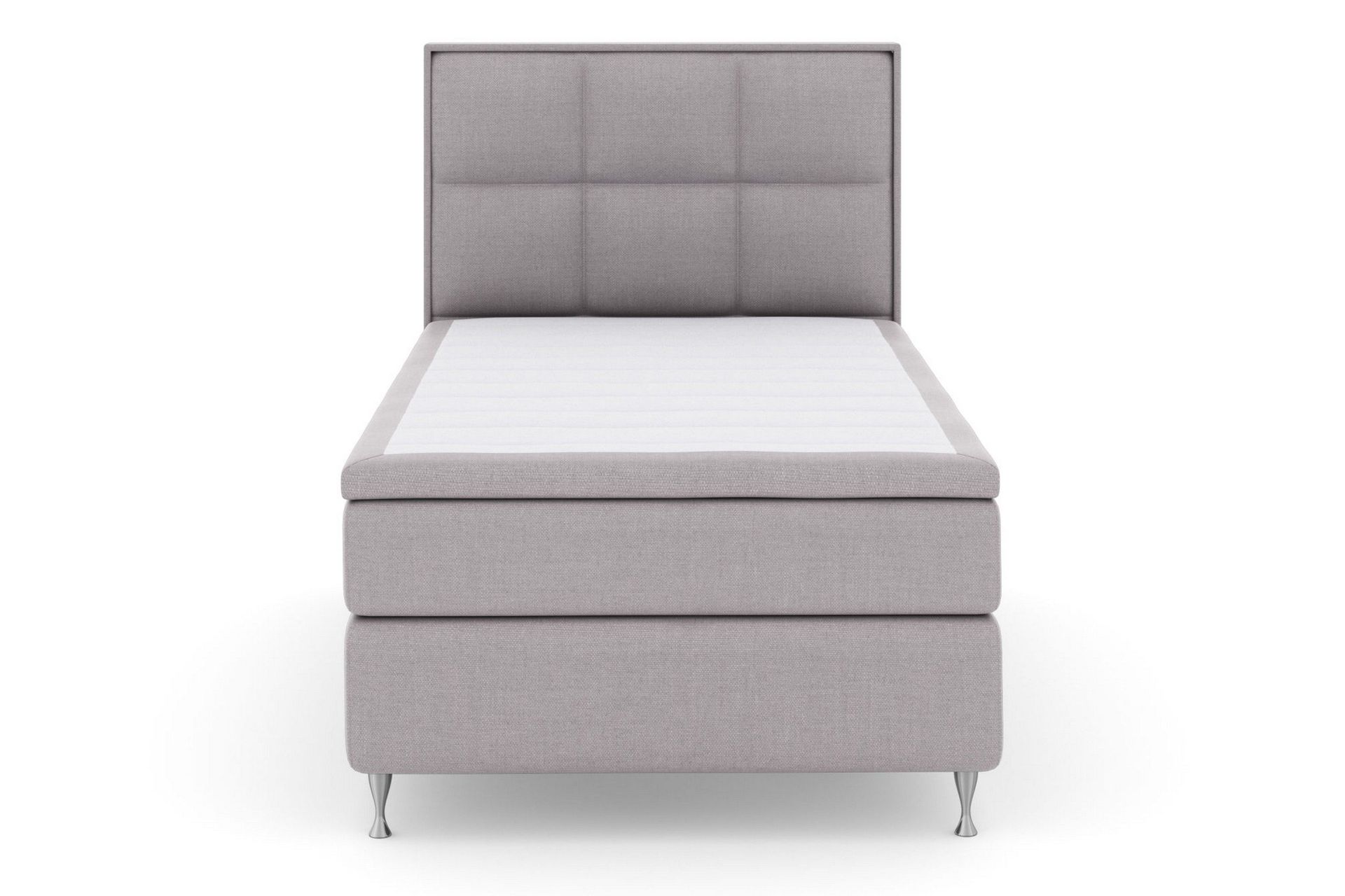 Select No 5 Komplett Sengepakke 120x200 Fast Lateks - Lysegrå/Sølvben
