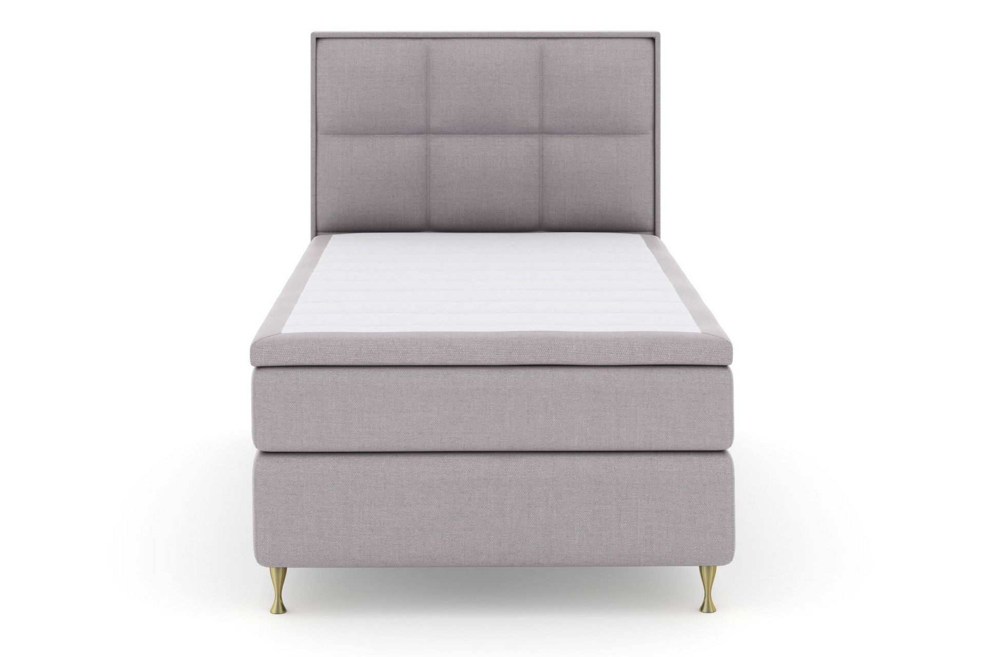 Select No 5 Komplett Sengepakke 120x200 Fast Watergel - Lysegrå/Gullben
