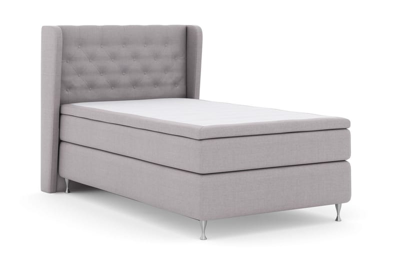 Select No 5 Komplett Sengepakke 120x200 Fast Watergel - Lysegrå/Sølvben - Møbler - Senger - Komplett sengepakke