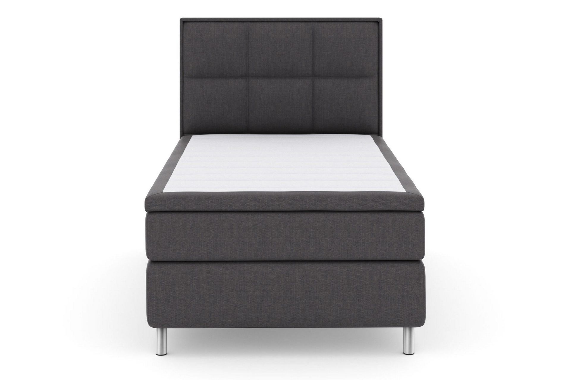 Select No 5 Komplett Sengepakke 120x200 Fast Watergel - Mørkegrå/Metallben