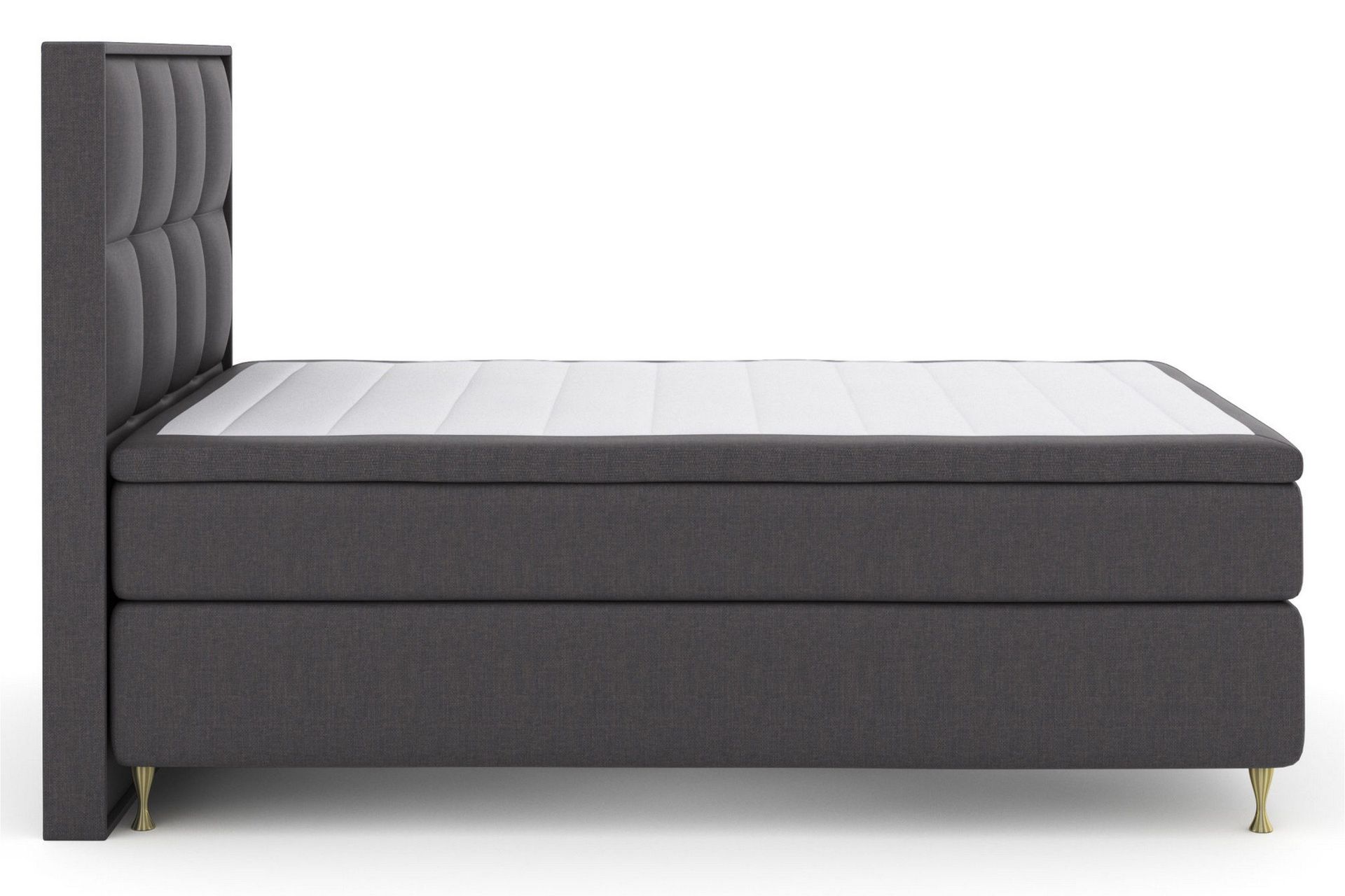 Select No 5 Komplett Sengepakke 140x200 Fast Watergel - Mørkegrå/Gullben