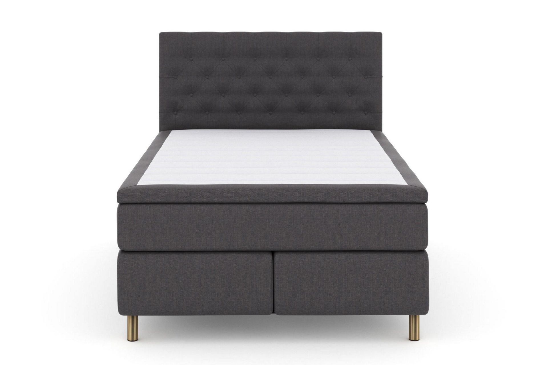 Select No 5 Komplett Sengepakke 140x200 Fast Watergel - Mørkegrå/Kobberben