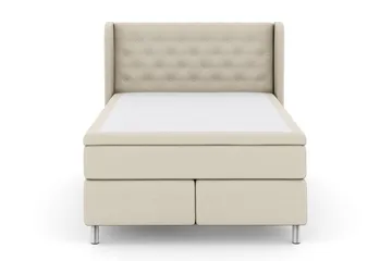 Select No 5 Komplett Sengepakke 140x200 Fast/Medium Lateks - Beige/Metallben - Møbler - Senger - Komplett sengepakke