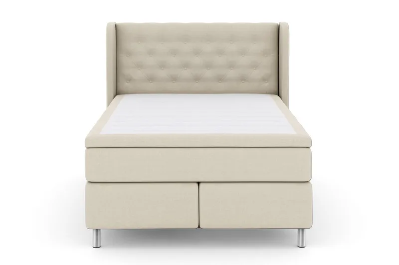 Select No 5 Komplett Sengepakke 140x200 Fast/Medium Lateks, Beige/Metallben