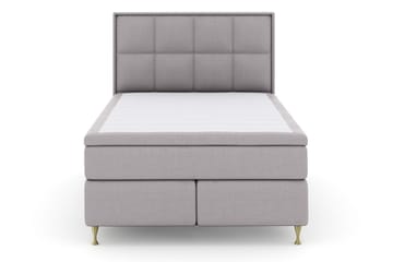 Select No 5 Komplett Sengepakke 140x200 Fast/Medium Lateks - Lysegrå/Gullben - Møbler - Senger - Komplett sengepakke