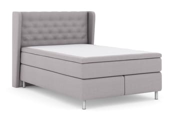 Select No 5 Komplett Sengepakke 140x200 Fast/Medium Lateks - Lysegrå/Metallben - Møbler - Senger - Komplett sengepakke