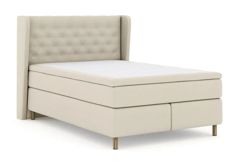 Select No 5 Komplett Sengepakke 140x200 Medium Lateks - Beige/Kobberben - Møbler - Senger - Komplett sengepakke