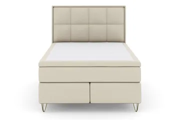Select No 5 Komplett Sengepakke 140x200 Medium Lateks - Beige/V-formede Metallben - Møbler - Senger - Komplett sengepakke