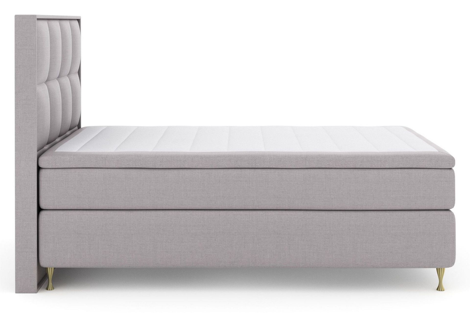 Select No 5 Komplett Sengepakke 140x200 Medium Lateks - Lysegrå/Gullben