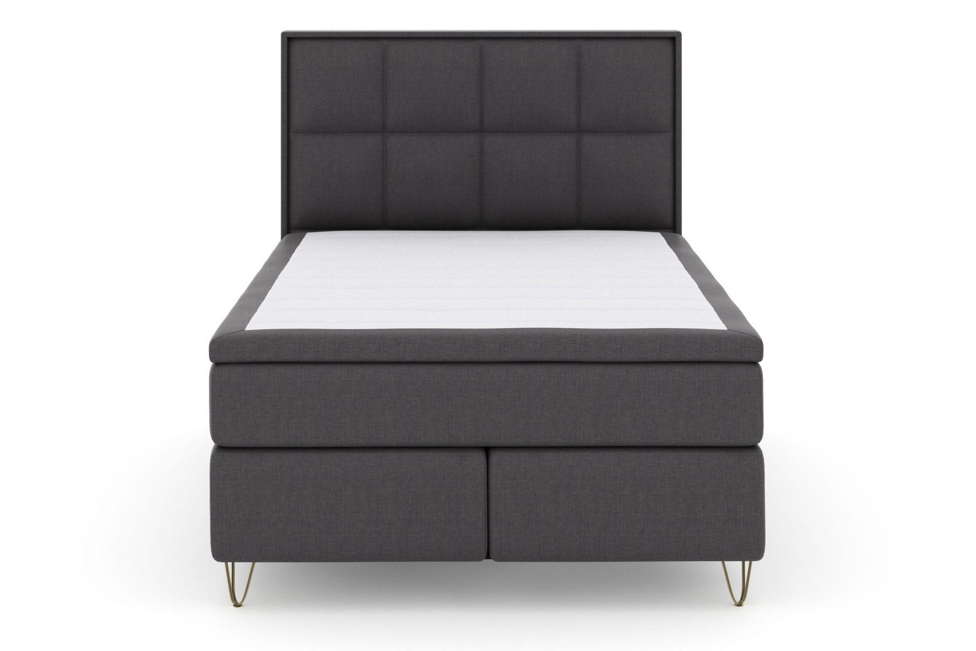 Select No 5 Komplett Sengepakke 140x200 Medium Lateks - Mørkegrå/V-formede Metallben