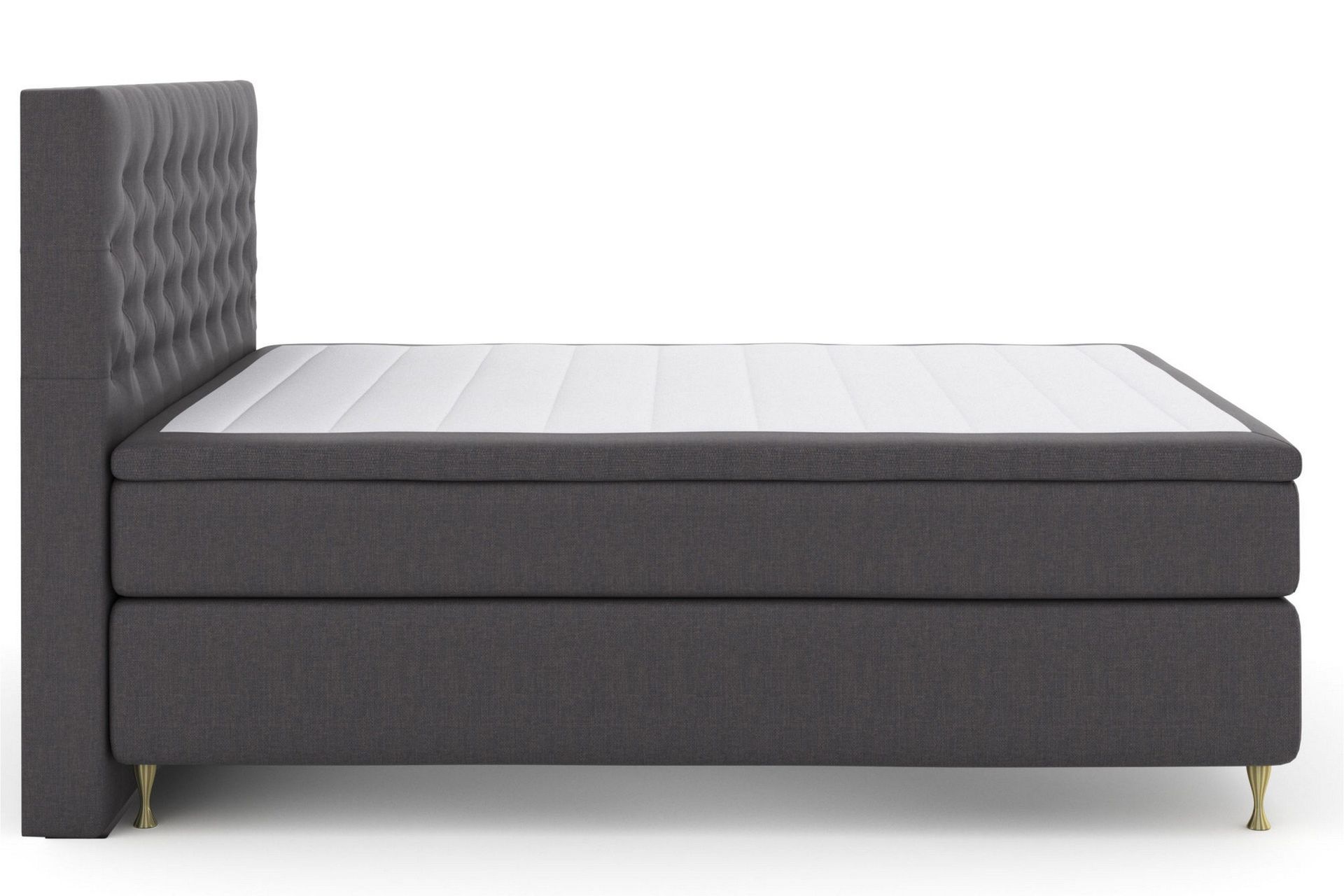Select No 5 Komplett Sengepakke 160x200 Fast Watergel - Mørkegrå/Gullben