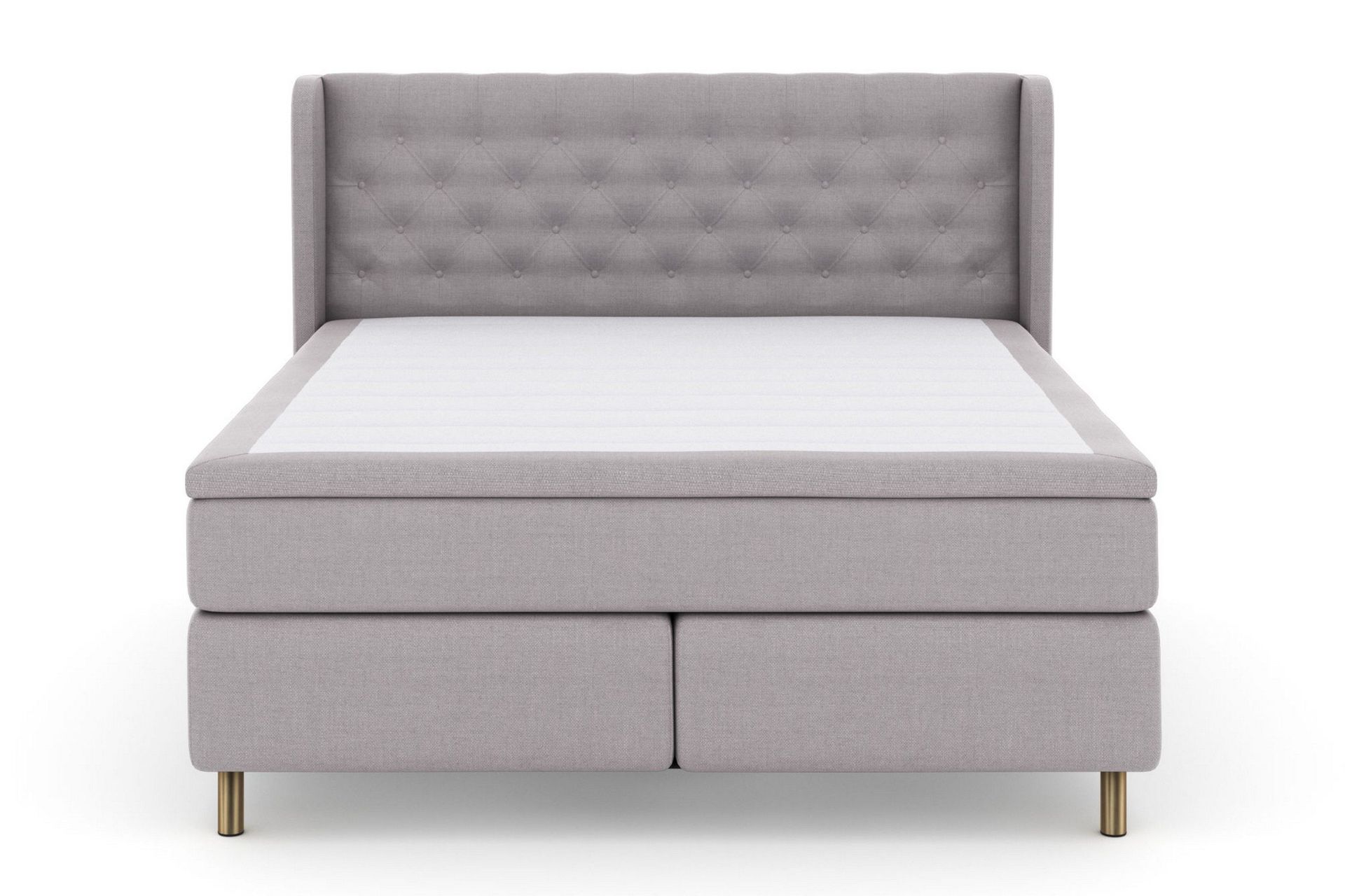 Select No 5 Komplett Sengepakke 160x200 Fast/Medium Lateks - Lysegrå/Kobberben