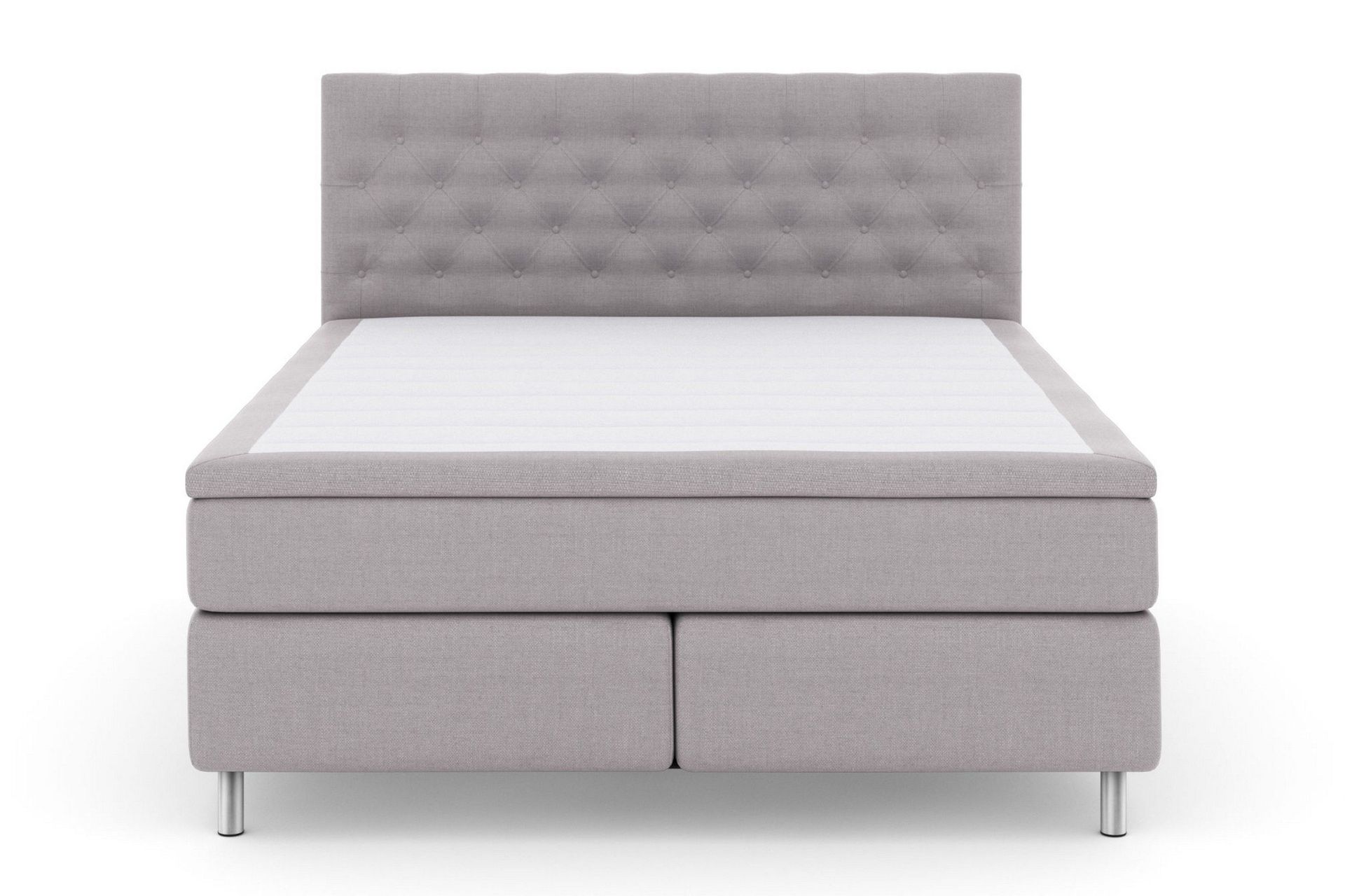 Select No 5 Komplett Sengepakke 160x200 Fast/Medium Lateks - Lysegrå/Metallben