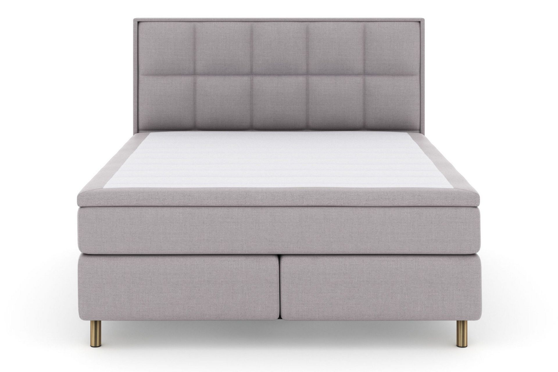 Select No 5 Komplett Sengepakke 160x200 Medium Watergel - Lysegrå/Kobberben