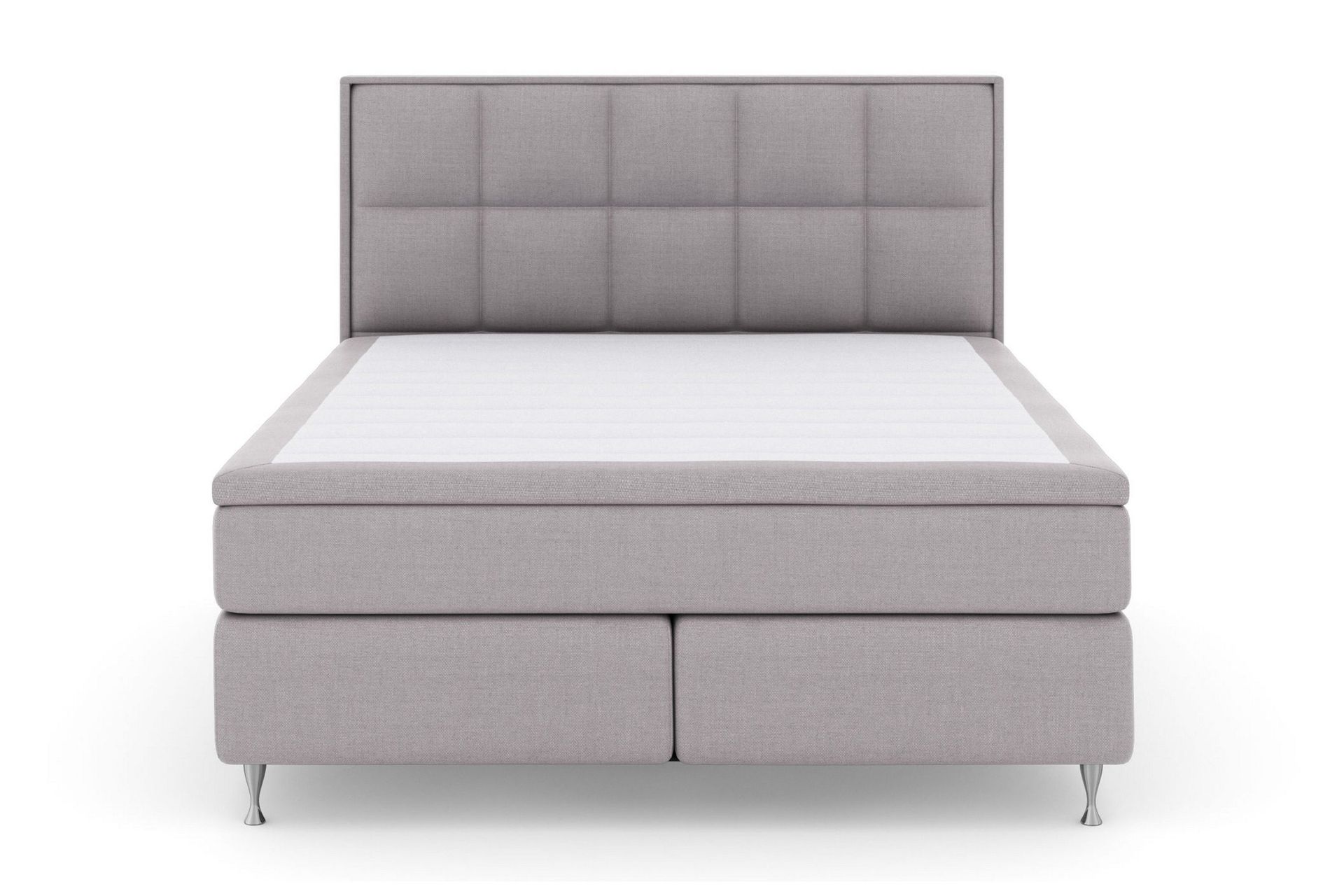 Select No 5 Komplett Sengepakke 160x200 Medium Watergel - Lysegrå/Sølvben