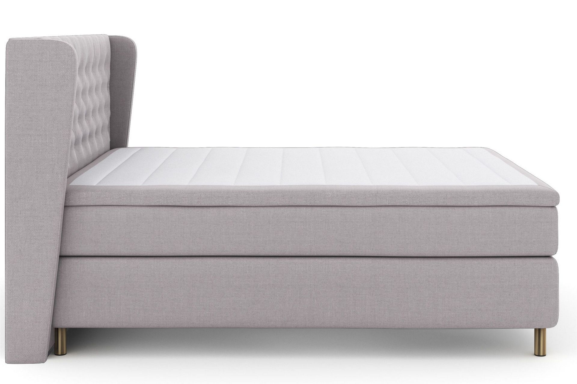 Select No 5 Komplett Sengepakke 180x200 Fast Lateks - Lysegrå/Kobberben
