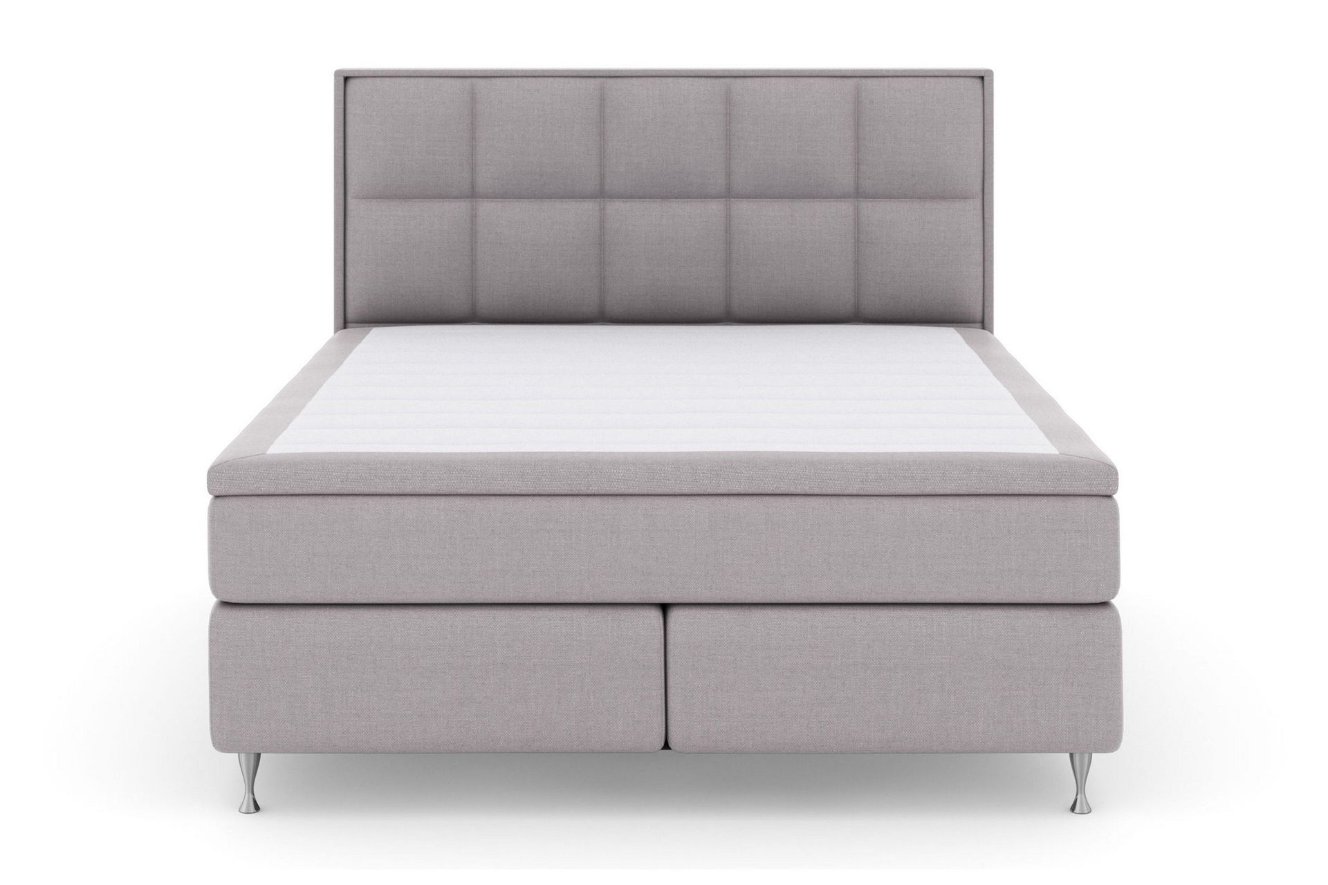 Select No 5 Komplett Sengepakke 180x200 Fast Lateks - Lysegrå/Sølvben