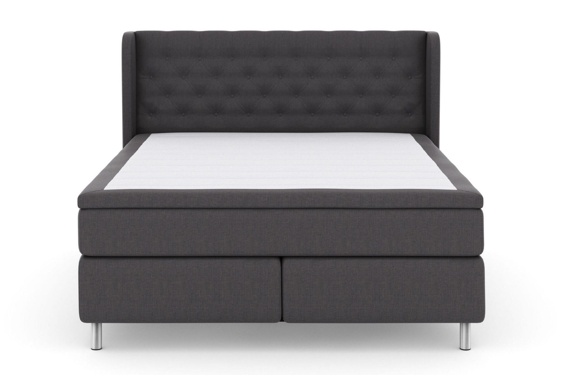 Select No 5 Komplett Sengepakke 180x200 Fast Lateks - Mørkegrå/Metallben