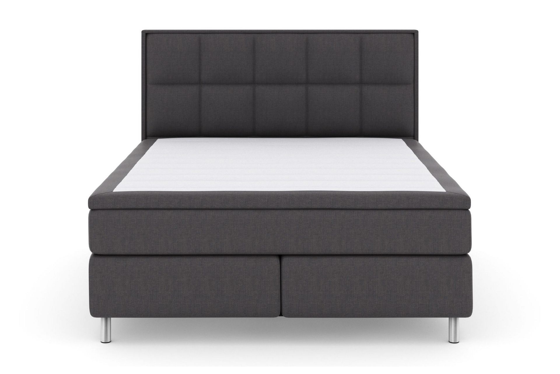 Select No 5 Komplett Sengepakke 180x200 Fast Watergel - Mørkegrå/Metallben