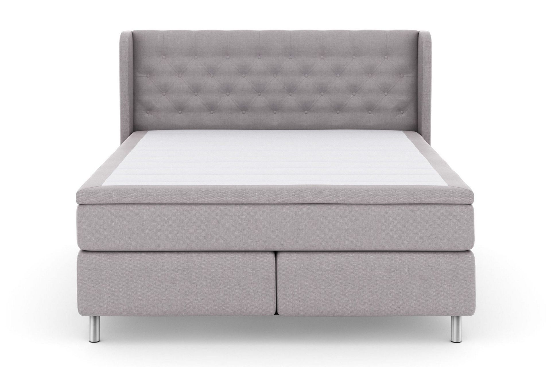 Select No 5 Komplett Sengepakke 180x200 Fast/Medium Watergel - Lysegrå/Metallben