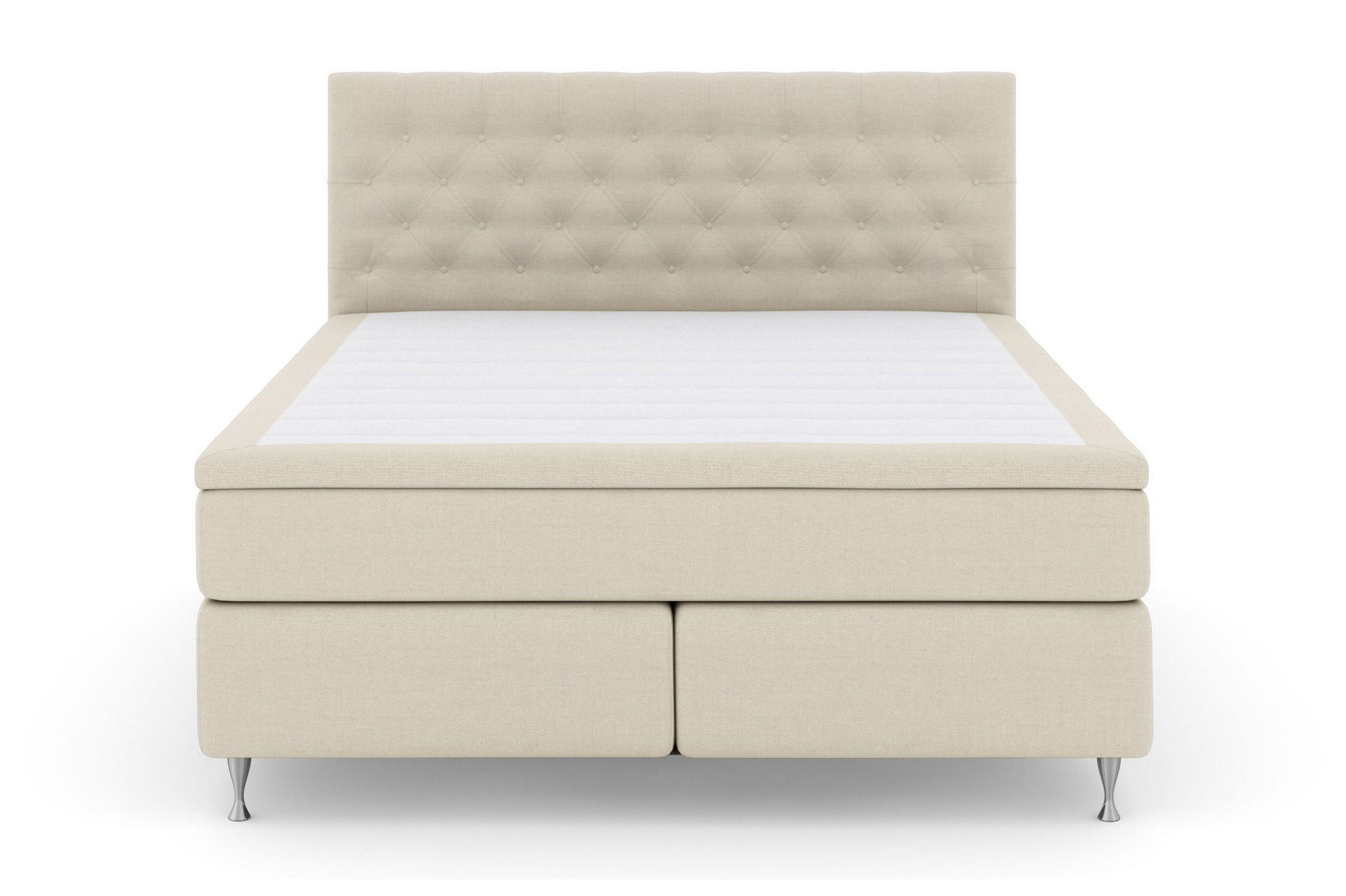 Select No 5 Komplett Sengepakke 180x200 Medium Lateks - Beige/Sølvben