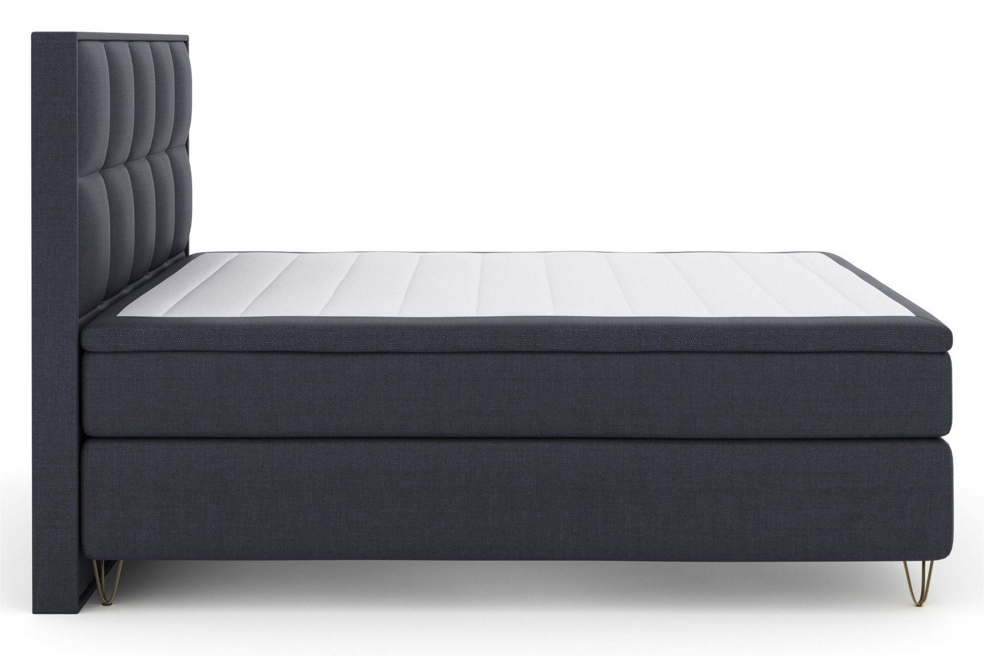 Select No 5 Komplett Sengepakke 180x200 Medium Watergel - Blå/V-formede Metallben
