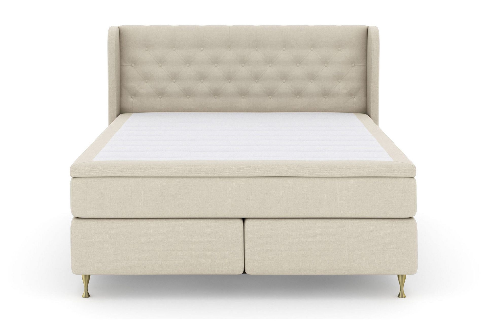 Select No 5 Komplett Sengepakke 210x210 Fast Lateks - Beige/Gullben