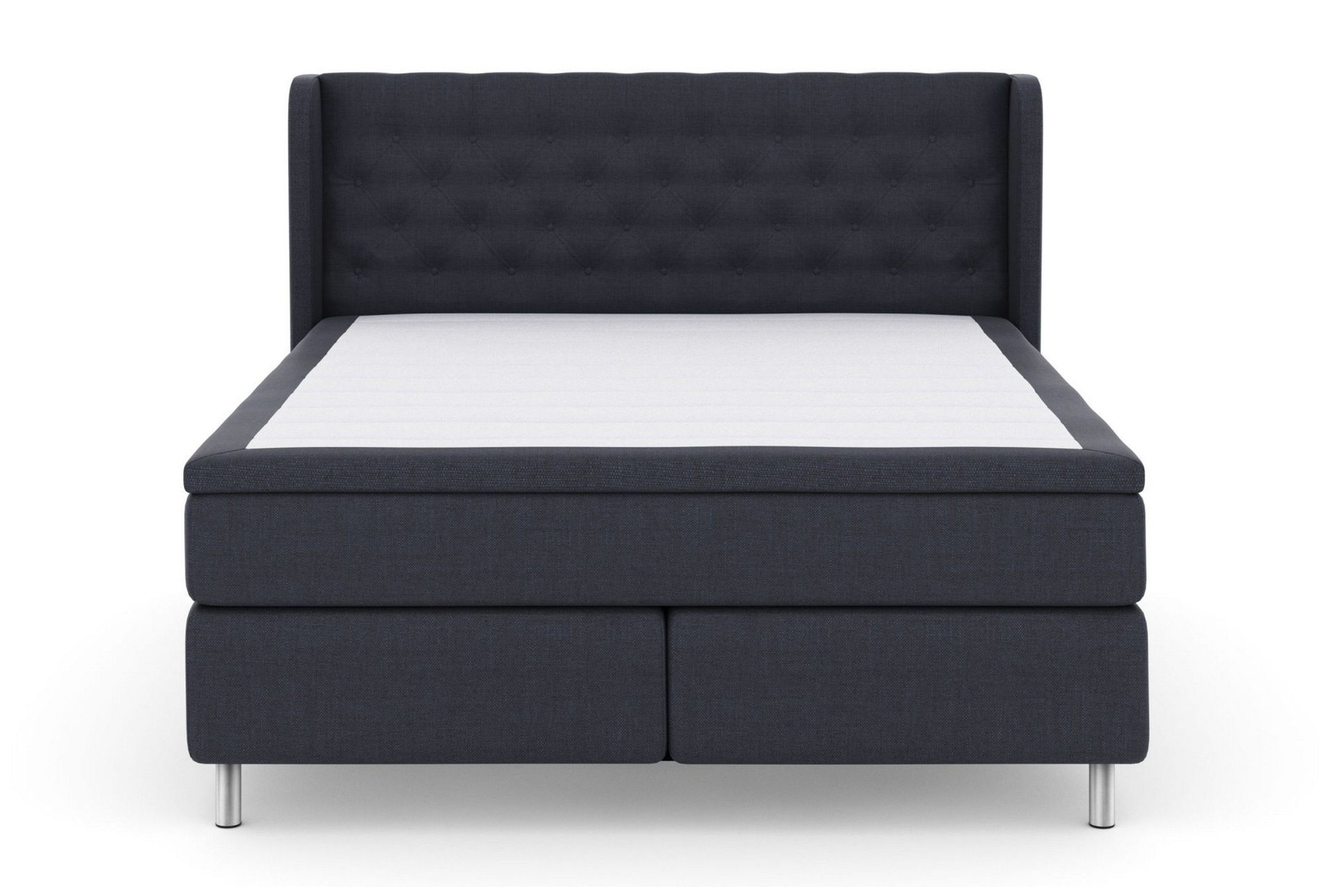 Select No 5 Komplett Sengepakke 210x210 Fast Watergel - Blå/Metallben