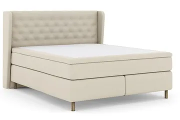 Select No 5 Komplett Sengepakke 210x210 Fast/Medium Watergel - Beige/Kobberben - Møbler - Senger - Komplett sengepakke