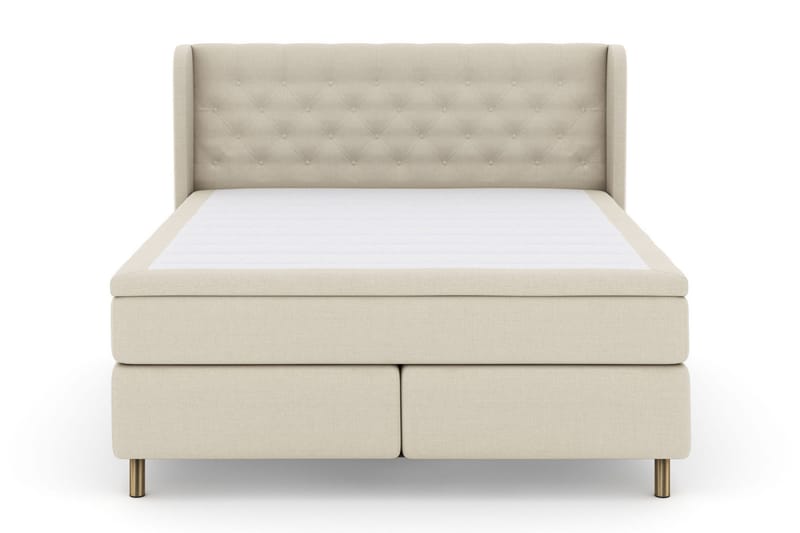 Select No 5 Komplett Sengepakke 210x210 Fast/Medium Watergel - Beige/Kobberben - Møbler - Senger - Komplett sengepakke