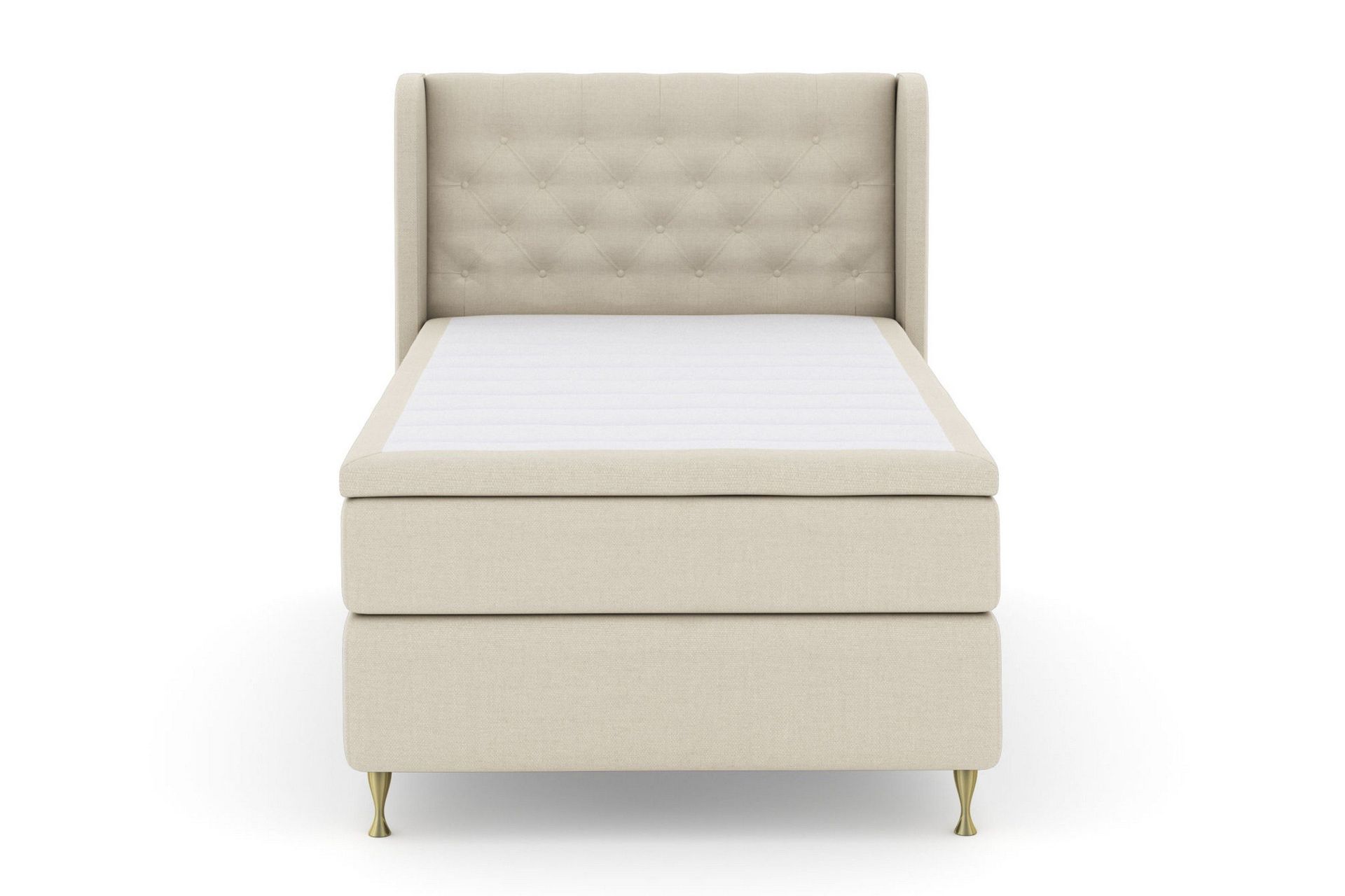 Select No 6 Komplett Sengepakke 120x200 Fast Memory/Pocket - Beige/Gullben