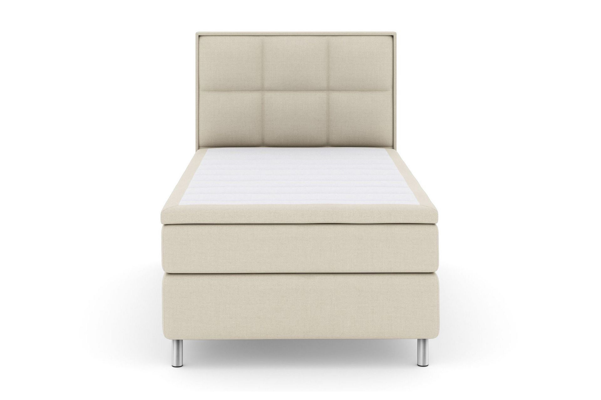 Select No 6 Komplett Sengepakke 120x200 Medium Memory/Pocket - Beige/Metallben